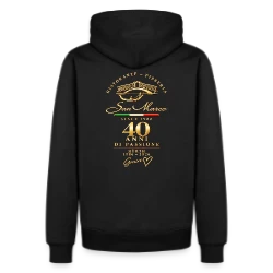 Rückenansicht des schwarzen San-Marco-Hoodies für Männer