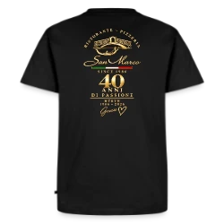 Rückenansicht des schwarzen San-Marco-Jubiläumsshirts für Männer